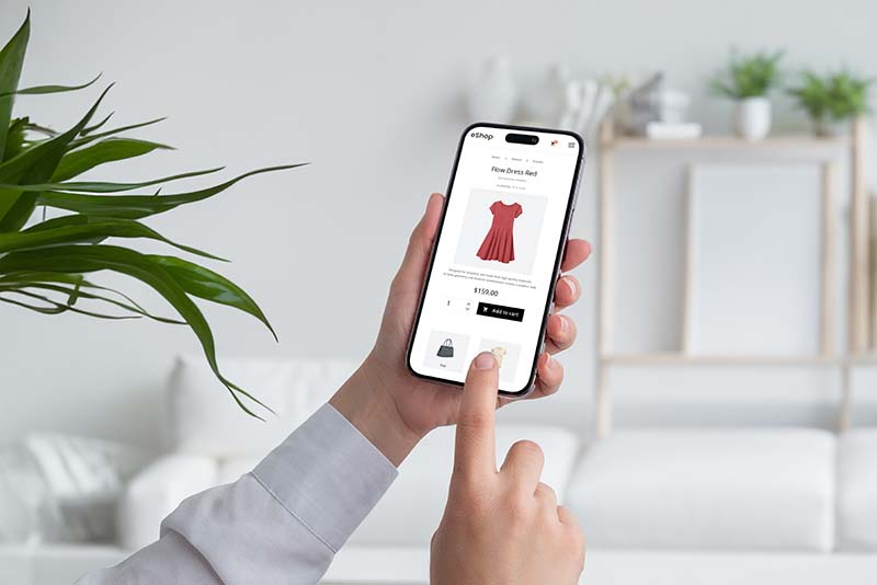 eCommerce shopping payments on phone