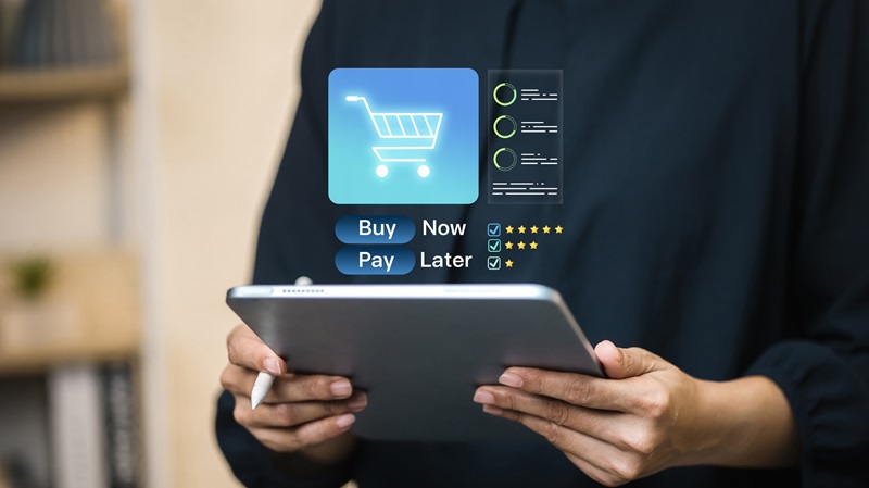 tablet user shopping