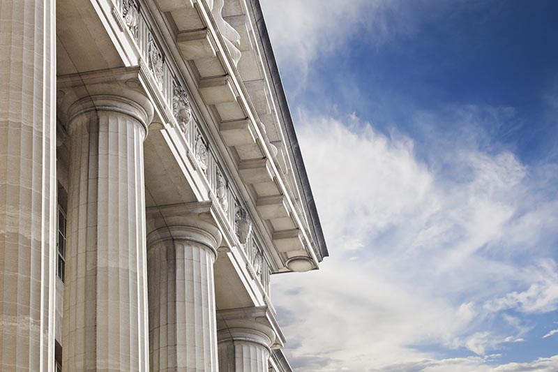 Courthouse pillars.