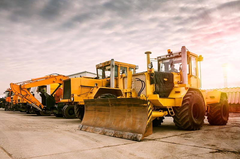 Heavy machinery lot.